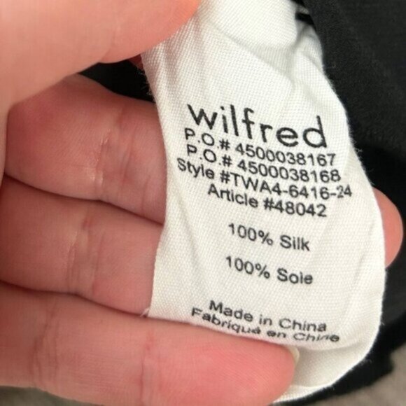 Wilfred Aritzia Montrouge Shorts Crepe Paperbag Waist Black Silk Size XXS - Picture 10 of 14